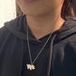 Dainty Dinosaur Pendant Necklace Gift Triceratops for Women Teen Girls and Boys