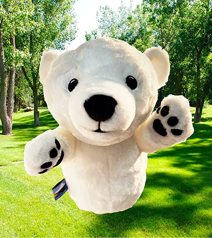 dinofactory Anagom Golf Head Cover Polar Bear Driver Headcover with Lovely Paw