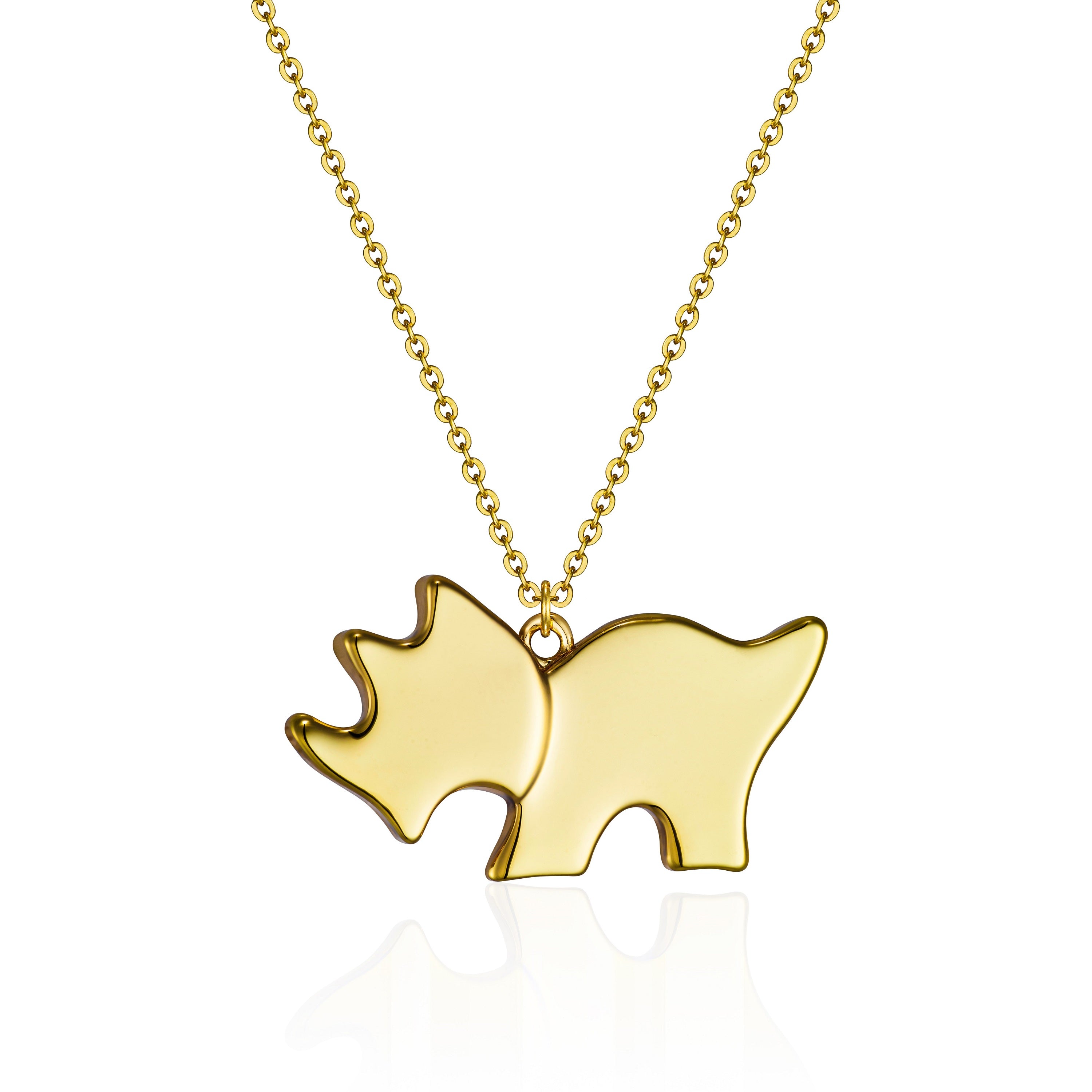 Dinosaur Necklace Origami Gold / Silver – Shany Design Studio
